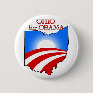 Badge Rond 5 Cm L'Ohio pour Obama
