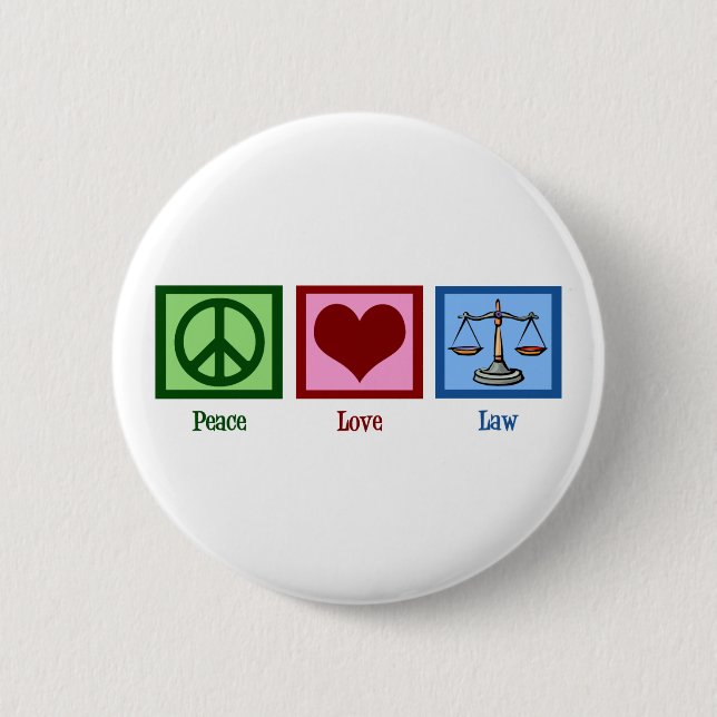 Badge Rond 5 Cm Loi de l'amour pour la paix (Devant)