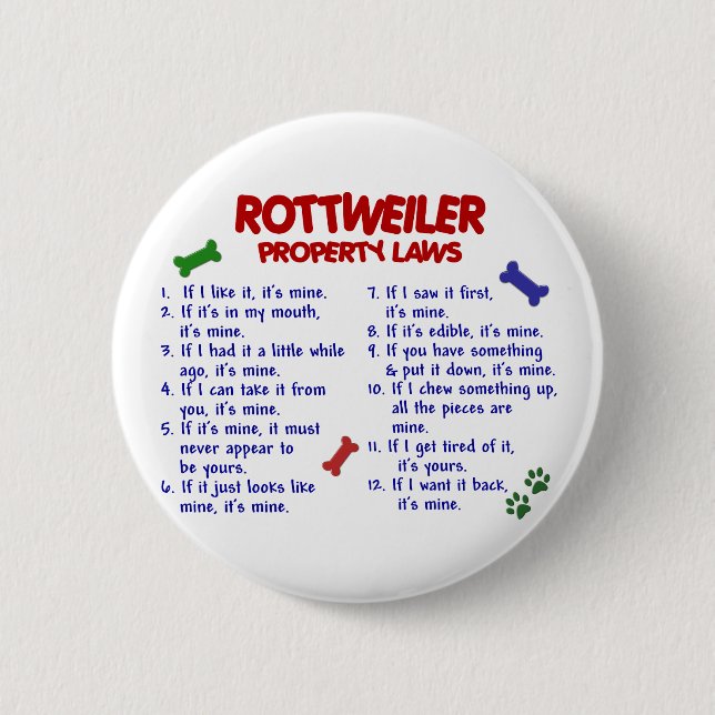 Badge Rond 5 Cm Lois 2 de propriété de ROTTWEILER (Devant)