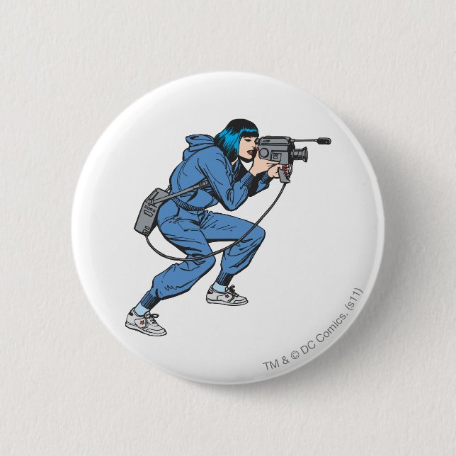 Badge Rond 5 Cm Lois Lane avec caméra (Devant)