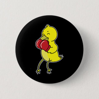 Badge Rond 5 Cm L'oiseau fait de la boxe