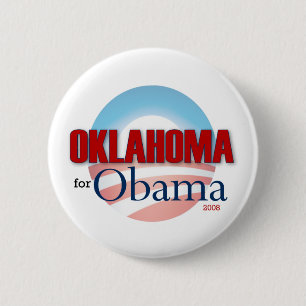Badge Rond 5 Cm L'OKLAHOMA pour Obama