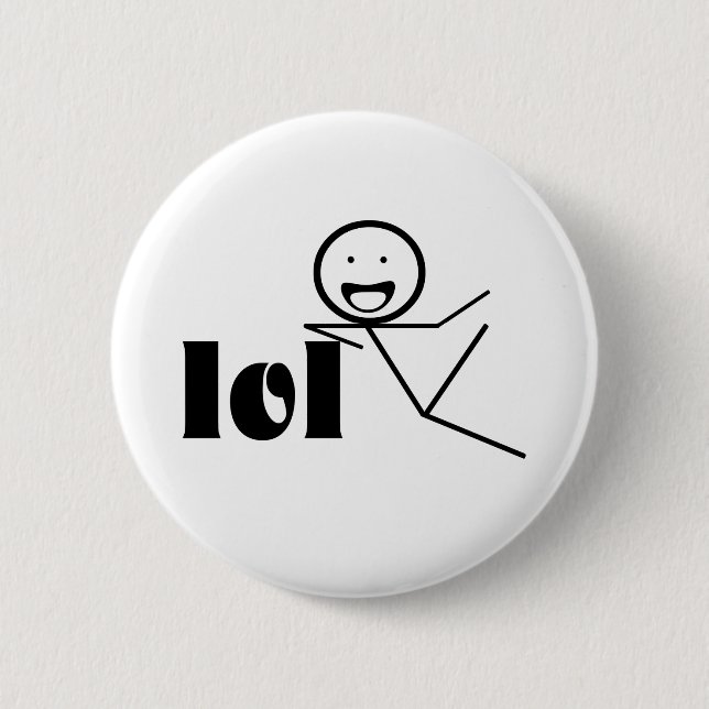 Badge Rond 5 Cm lol stick man (Devant)