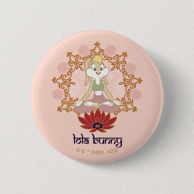 Badge Rond 5 Cm Lola Bunny Yoga Lotus Pose (Devant)