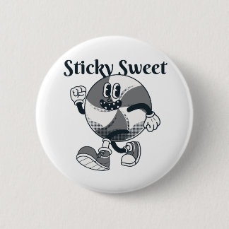 Badge Rond 5 Cm lollipop personnage design avec slogan collant dou