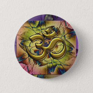 Badge Rond 5 Cm L'OM de floraison