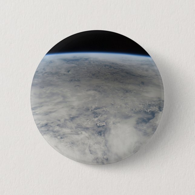 Badge Rond 5 Cm L'Ombre De La Lune S'Étend Sur Le Pacifique Nord. (Devant)