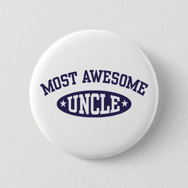 Badge Rond 5 Cm L'oncle le plus génial (Devant)