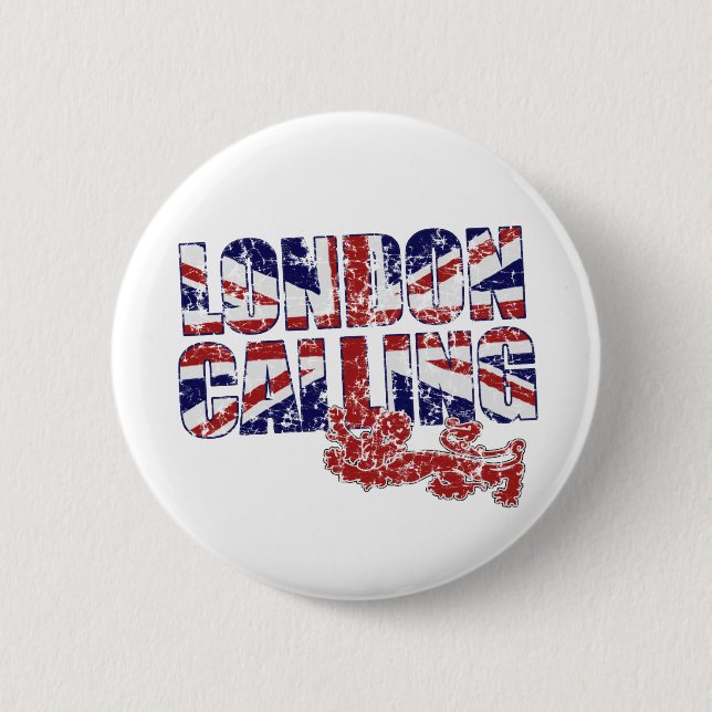 Badge Rond 5 Cm Londres appelle (Devant)