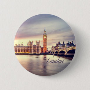 Badge Rond 5 Cm Londres Big Ben
