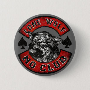 Badge Rond 5 Cm Lone Wolf