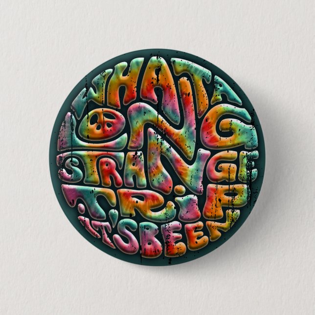 Badge Rond 5 Cm Long, étrange voyage (Devant)