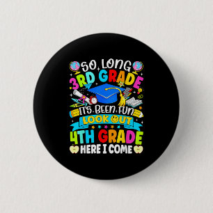 Badge Rond 5 Cm Longue 3e année a été amusant attention 4e année l