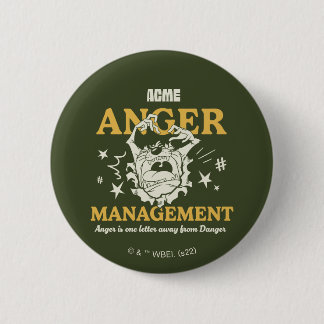 Badge Rond 5 Cm LOONEY TUNES™ Gestion de la colère de |TAZ™ ACME