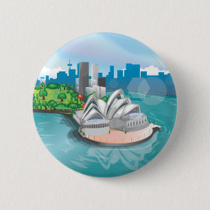 Badge Rond 5 Cm L'Opéra de Sydney