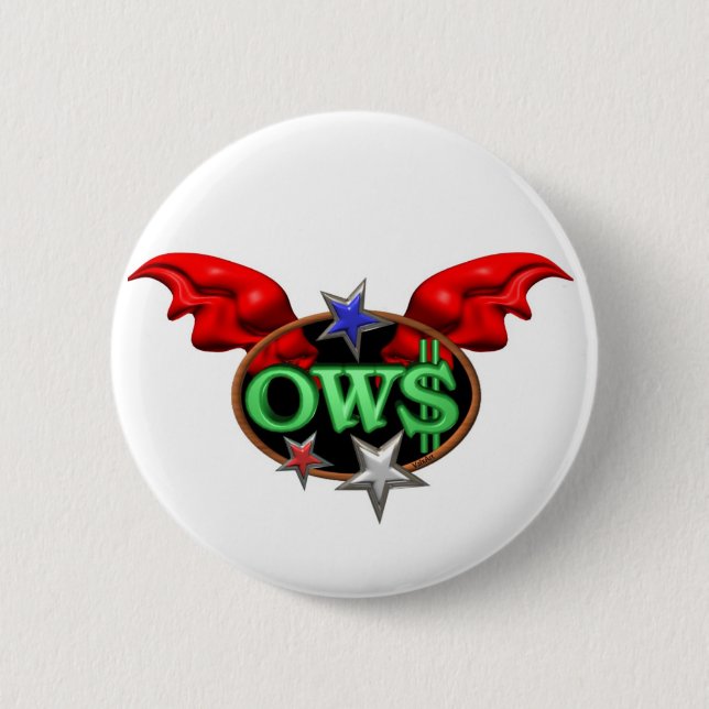 Badge Rond 5 Cm L'opération Wall Street d'OWS joignent le (Devant)