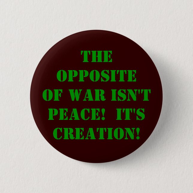 Badge Rond 5 Cm L'opposé de la guerre (Devant)