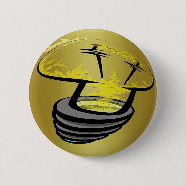 Badge Rond 5 Cm L'or Casquette clair (Devant)