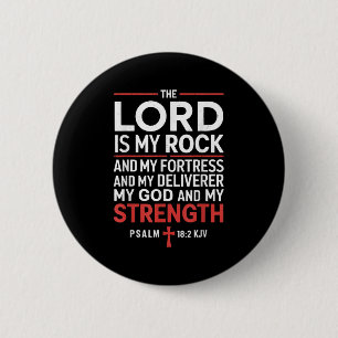 Badge Rond 5 Cm Lord Est Mon Évangile Rocher Christian Prier Faith