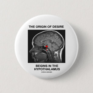 Badge Rond 5 Cm L'origine du désir commence dans l'hypothalamus