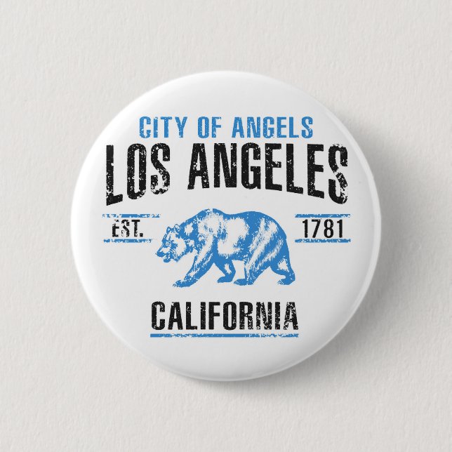 Badge Rond 5 Cm Los Angeles (Devant)