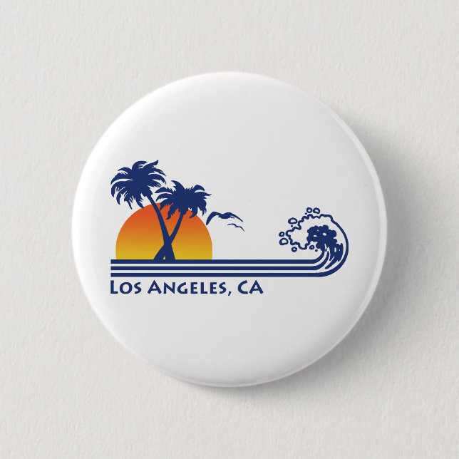 Badge Rond 5 Cm Los Angeles (Devant)