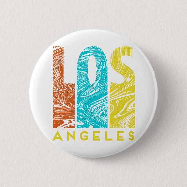 Badge Rond 5 Cm Los Angeles (Devant)
