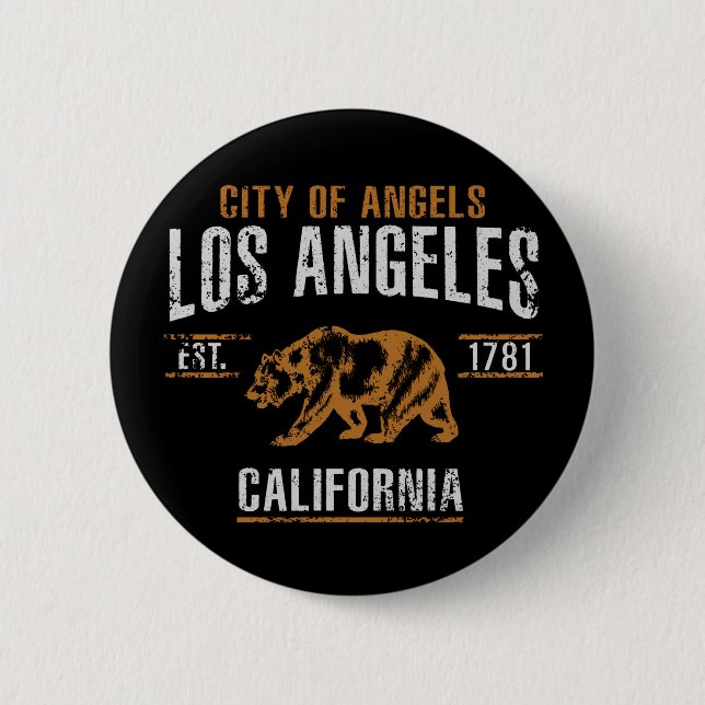 Badge Rond 5 Cm Los Angeles (Devant)