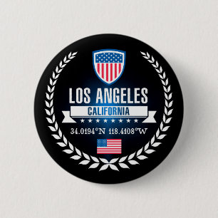 Badge Rond 5 Cm Los Angeles