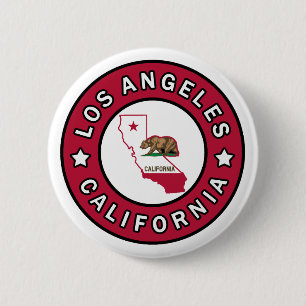 Badge Rond 5 Cm Los Angeles Californie