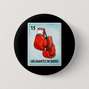 Badge Rond 5 Cm Los Guantes De Boxeo Mexicain Gants De Boxe Cartes