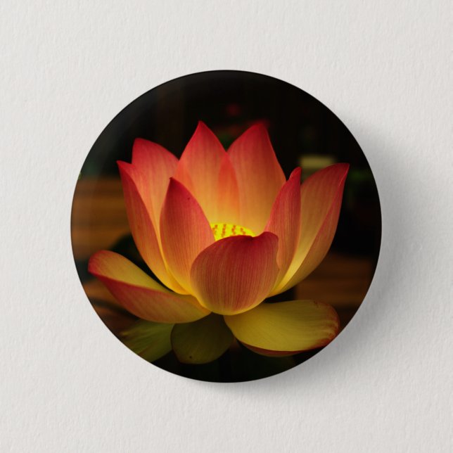 Badge Rond 5 Cm Lotus (Devant)