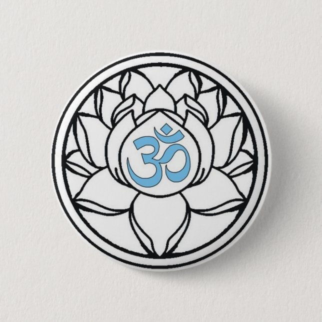 Badge Rond 5 Cm Lotus (Devant)