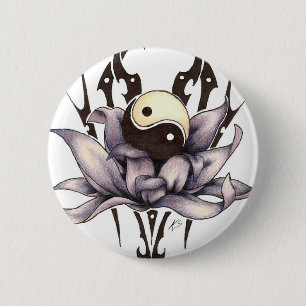 Badge Rond 5 Cm lotus tribal