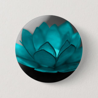 Badge Rond 5 Cm Lotus turquoise