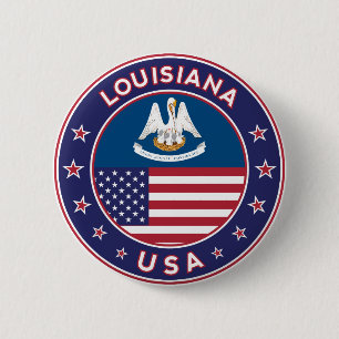 Badge Rond 5 Cm Louisiane