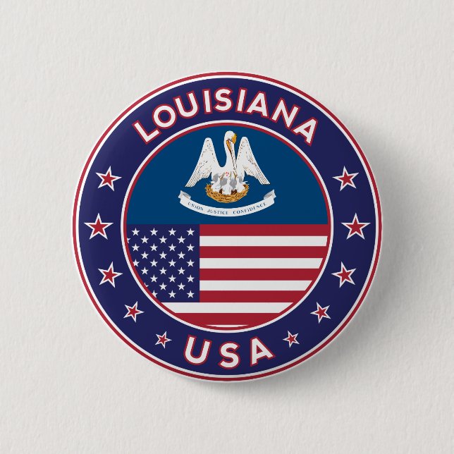 Badge Rond 5 Cm Louisiane (Devant)
