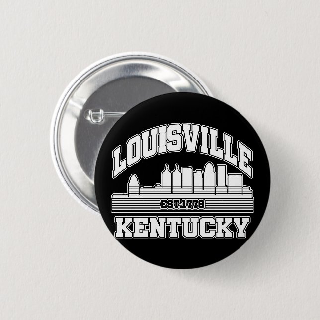Badge Rond 5 Cm Louisville, Kentucky (Devant & derrière)
