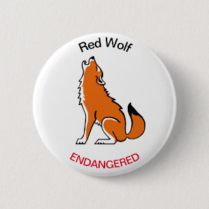 Badge Rond 5 Cm Loup - bouton