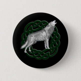 Badge Rond 5 Cm Loup celtique
