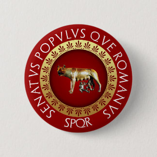 Badge Rond 5 Cm Loup de Capitoline