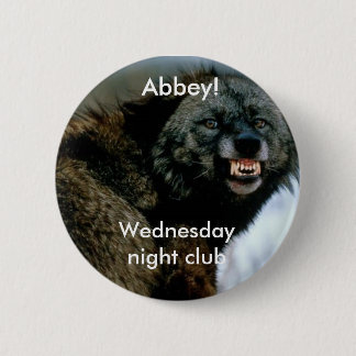 Badge Rond 5 Cm Loup de grondement : Mercredi soir club
