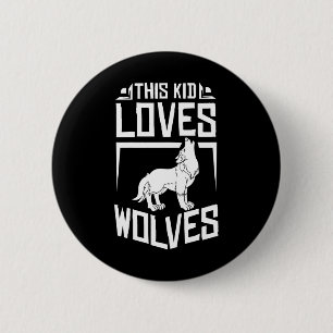 Badge Rond 5 Cm Loup Drôle Pour Les Loups Agriculteur