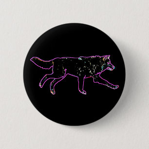 Badge Rond 5 Cm Loup électrique