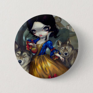 Badge Rond 5 Cm "Loup-Garou : Bouton de Blanche Neige"