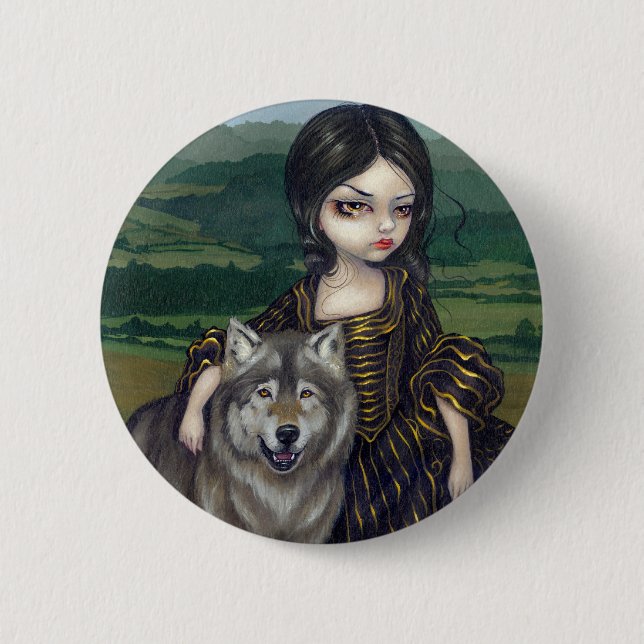 Badge Rond 5 Cm "Loup-Garou : Bouton de Pastorale" (Devant)
