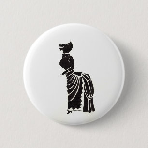 Badge Rond 5 Cm Loup-garou dans un costumé
