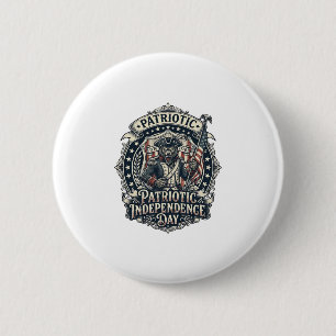 Badge Rond 5 Cm Loup-garou patriotique Patriote Horreur Monstre Pa