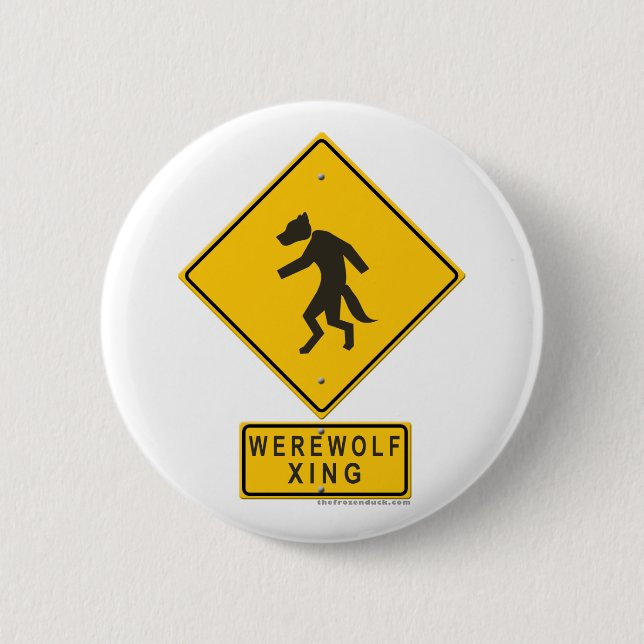Badge Rond 5 Cm Loup-garou XING (Devant)