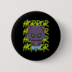 Badge Rond 5 Cm Loup-loup-garou mignon et Lycanthrop d'horreur d'A